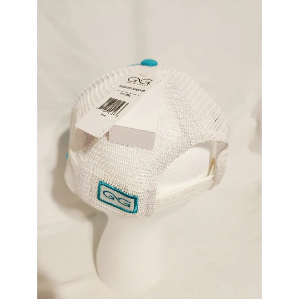 GameGuard Boerne Jaguar Trucker Cap Carribean Blue White Mesh Snapback Advertise
